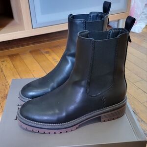 Black Leather Ankle Boots